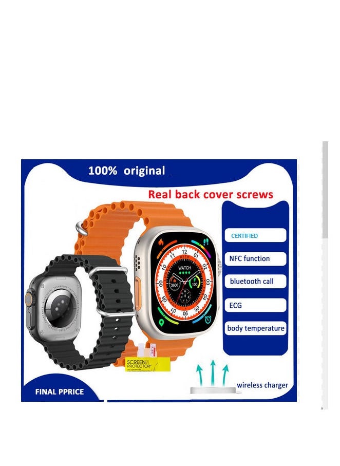 borrego - smart watch ultra bk 8 Multi Functional Wireless Charging New Features Super Fast Latest Smart Watch With 3 bands - Image 1