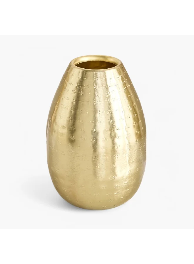 هوم بوكس Avya Metal Etched Vase - 10x10x15 cm