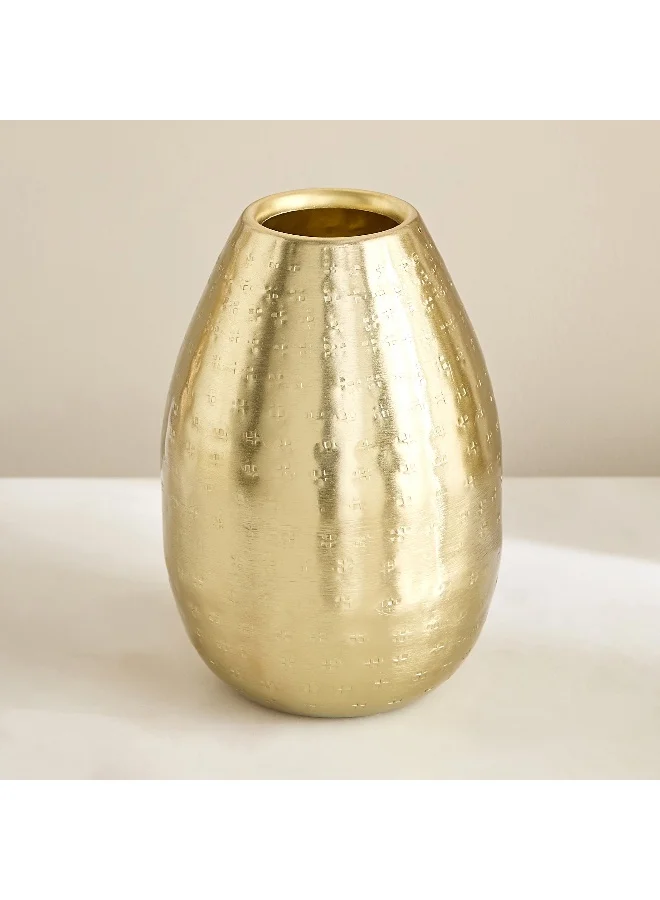 هوم بوكس Avya Metal Etched Vase - 10x10x15 cm