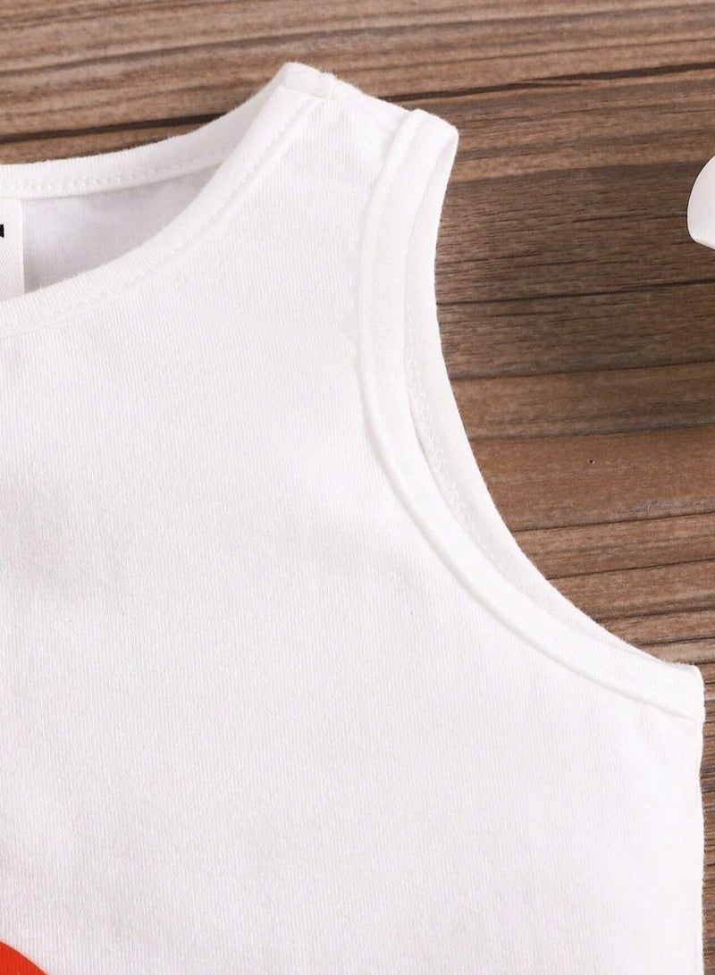 Shein Toddler Girls' Leaf Print Shorts and Bird Print T-Shirt Set- Casual or Daily Wear. - Image 5