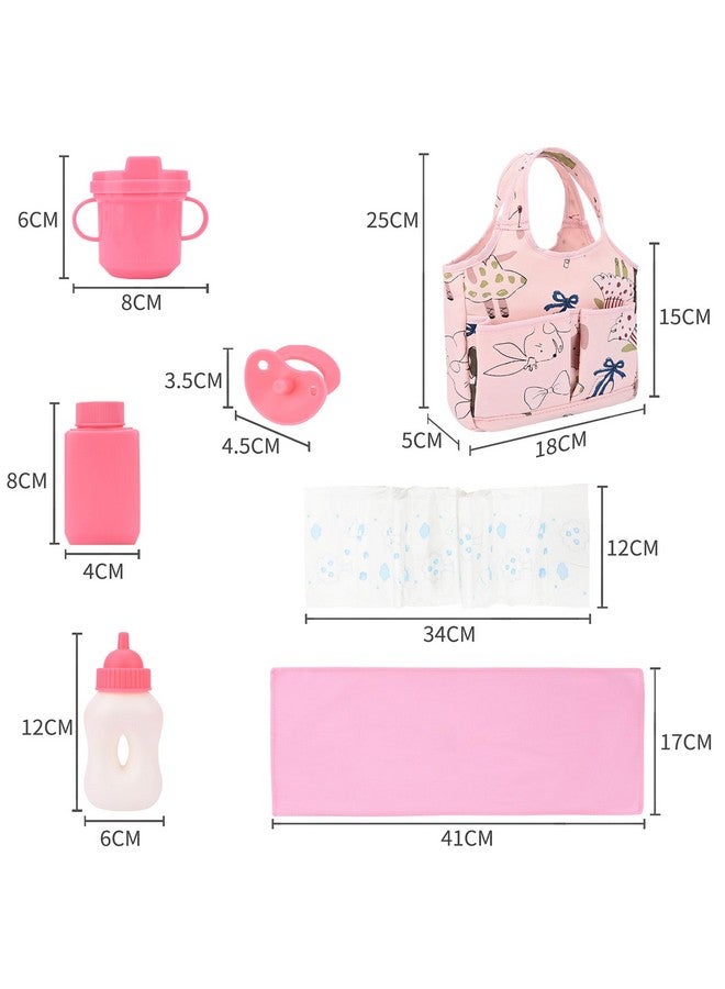 Bebamour Baby Doll Diaper Bag Set Baby Doll Bag Doll Changing Bag(Rabbit) - Image 2