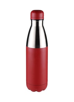 Hans Larsen Stainless steel water bottle Classic double walled vacuum insulated water bottle Leak proof 500 ML Red  - Image 1