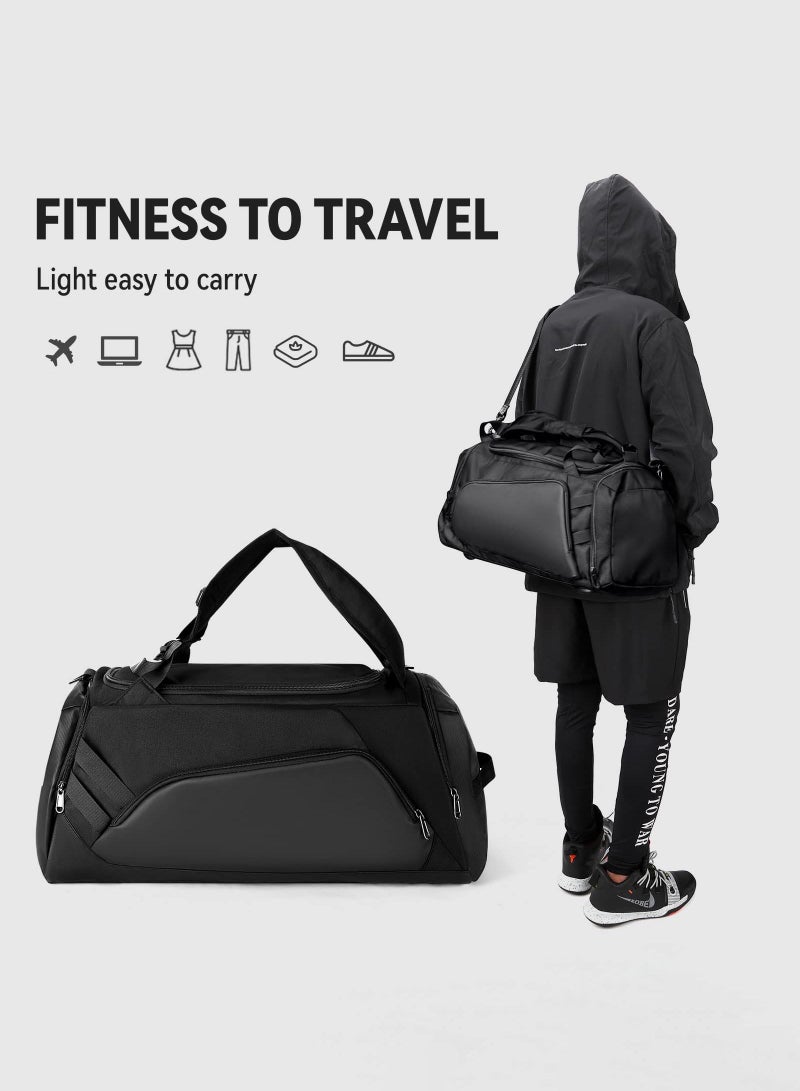 Canway Sport Gym Bag,Sport Duffel with Shoes Compartment and Wet Pocket Travel Lightweight for Men Women Waterproof Overnight Weekender Sports Swimming Vacation  - Image 5