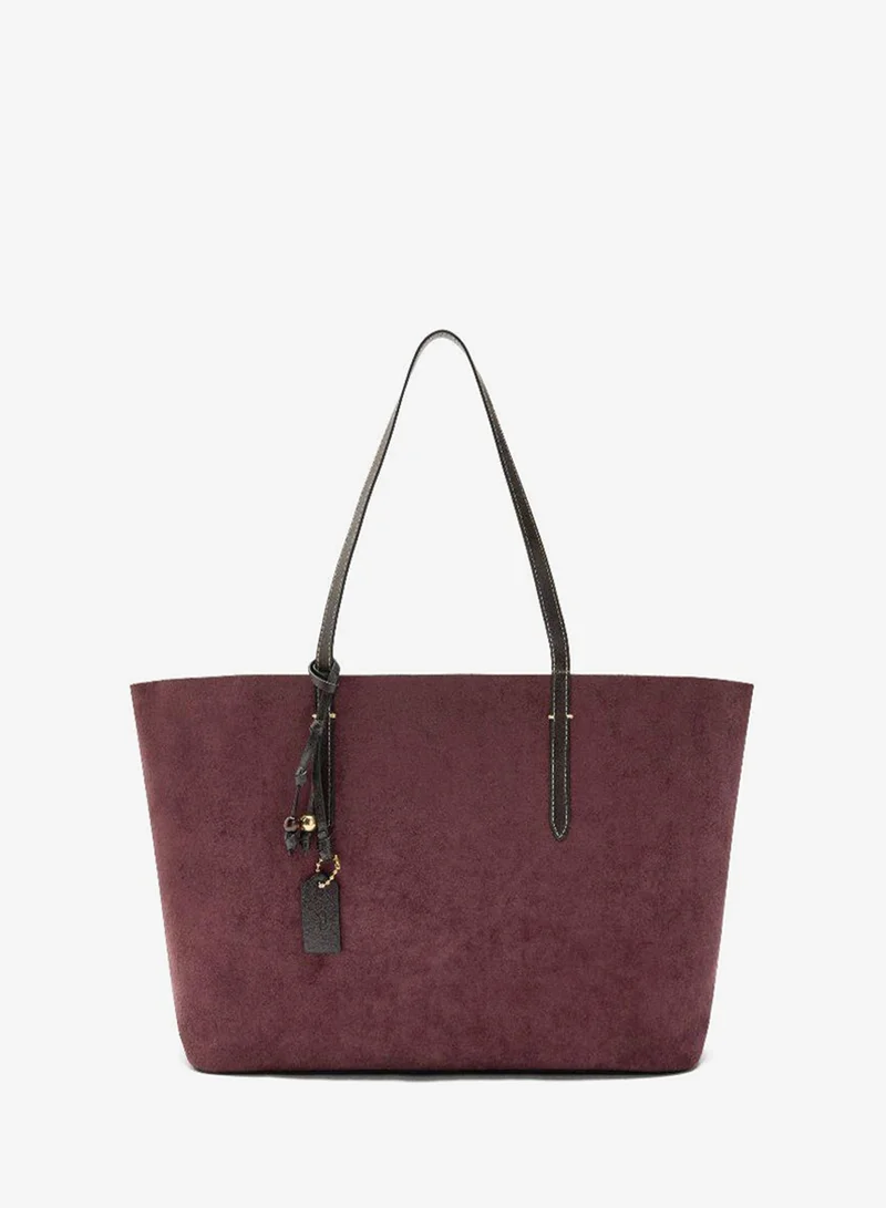 PARFOIS Brown Reversible shopper bag with removable pouch for Women | Best Price UAE