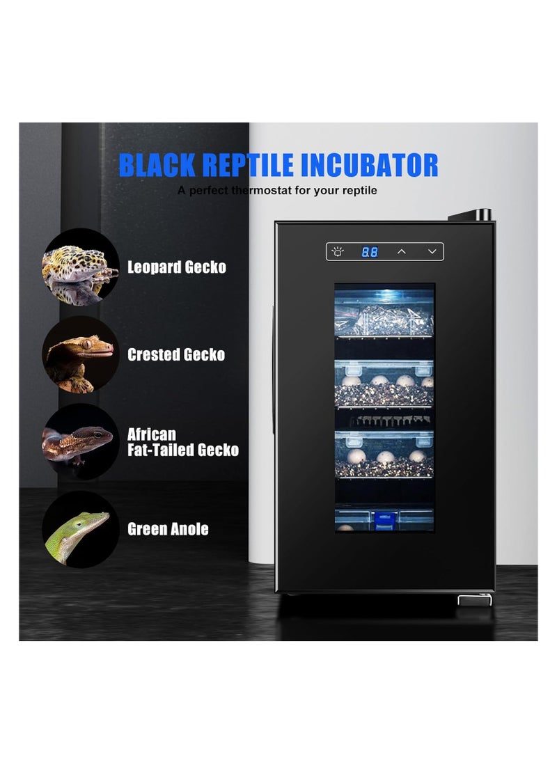 REPTIZOO - Reptile Egg Incubator 23L Small Digital Lab Incubator Cooling and Heating 10−40°C Precise Temperature Control for Turtle Lizard Gecko Snake Reptiles Hatching with UV-Resistant Glass Door - Image 1