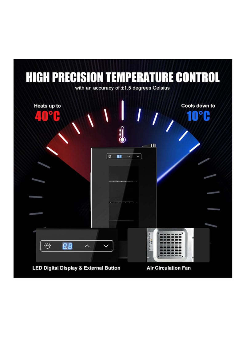REPTIZOO - Reptile Egg Incubator 23L Small Digital Lab Incubator Cooling and Heating 10−40°C Precise Temperature Control for Turtle Lizard Gecko Snake Reptiles Hatching with UV-Resistant Glass Door - Image 1