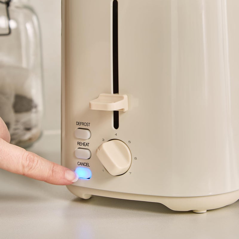 Morphy Richards Equip 2 Slice Toaster, Defrost and Reheat, Browning Controls, Variable Wide Slots, Removable Crumb Tray, 800W, Cream, 222065 - Image 4