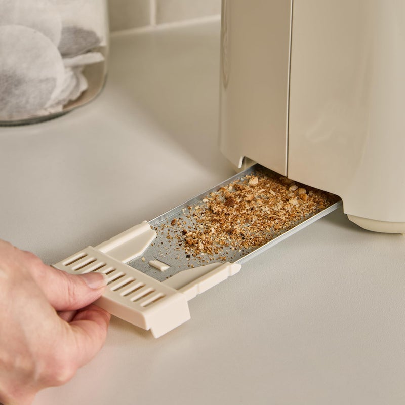 Morphy Richards Equip 2 Slice Toaster, Defrost and Reheat, Browning Controls, Variable Wide Slots, Removable Crumb Tray, 800W, Cream, 222065 - Image 5