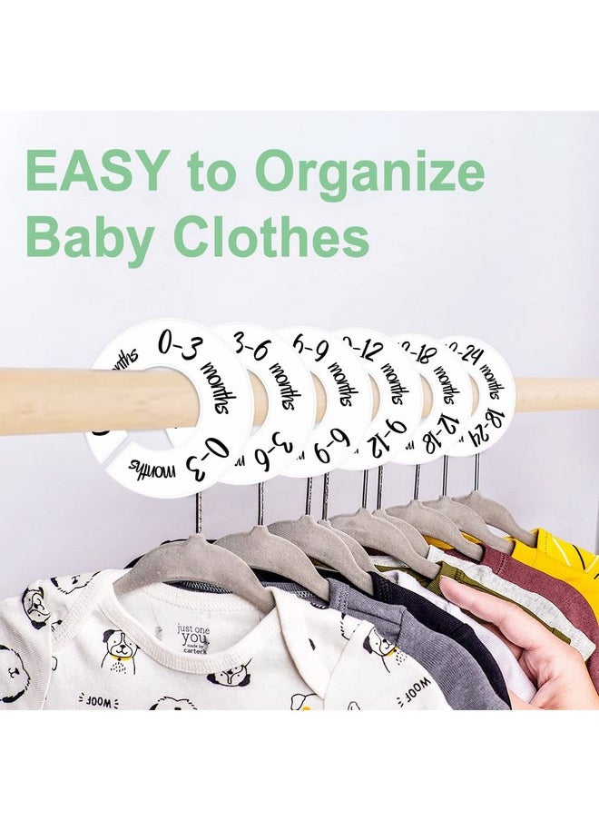 Pro Goleem Pro Goleem Baby Closet Dividers Unisex Baby Closet Organizer for Nursery Baby Clothes Size Age Dividers Fits 1.5" Rod 6 PCS  - Image 3