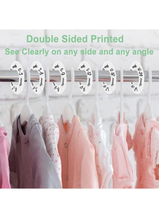 Pro Goleem Pro Goleem Baby Closet Dividers Unisex Baby Closet Organizer for Nursery Baby Clothes Size Age Dividers Fits 1.5" Rod 6 PCS  - Image 4