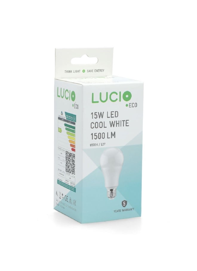 Lucio 15W 6500K LED Bulb Cool White  6.8 x 13 x 6.36 cm L-ST-0100-15W-6500K  - Image 5