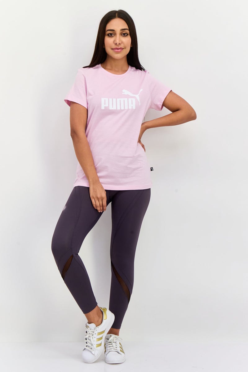 PUMA تي شيرت تدريب قصير الأكمام للنساء، وردي - Image 4