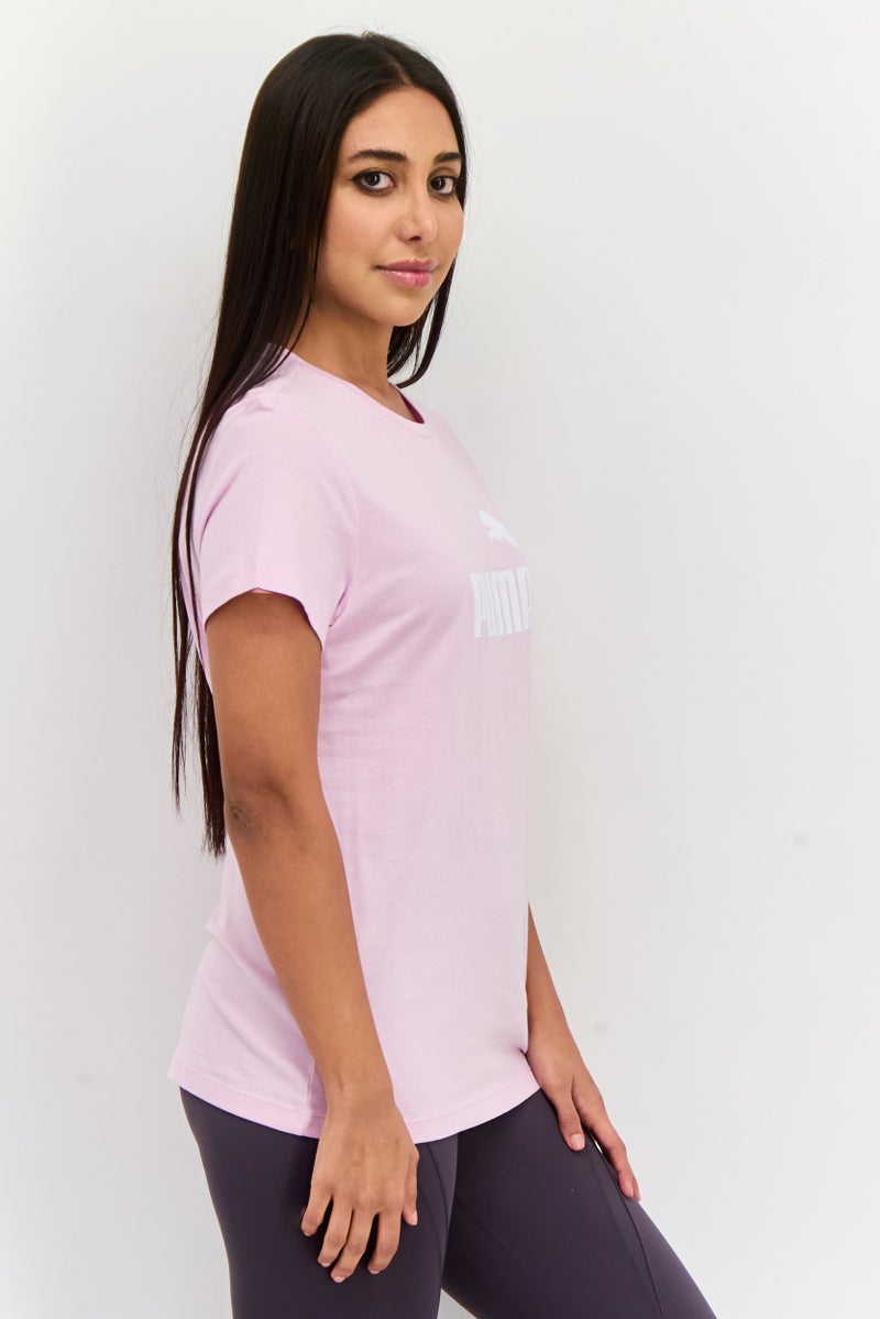 PUMA تي شيرت تدريب قصير الأكمام للنساء، وردي - Image 2