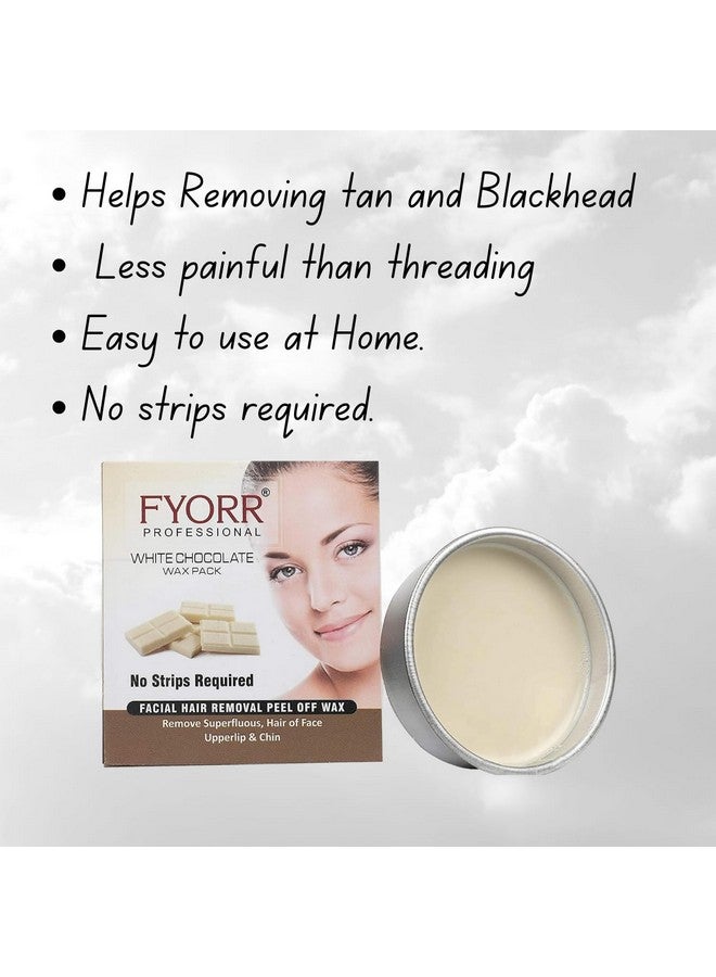 FYORR Facial Katori Peel-Off Wax Combo - 2 Aloevera (Green) & White Chocolate, 80 gm each - Image 3