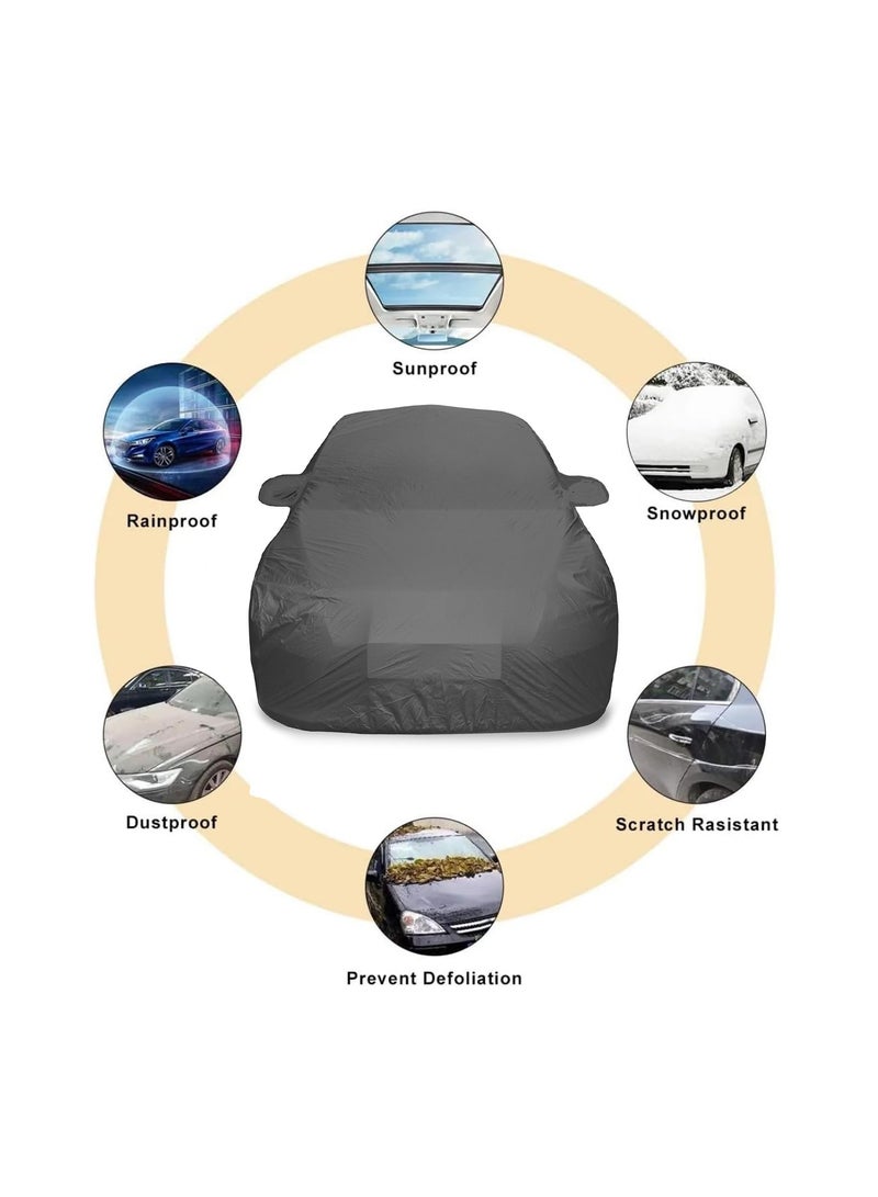 AGC All Weather Car Body Cover for Toyota Land Cruiser – Waterproof, Dustproof, UV Resistant, Scratch Protection, Heat Resistant, Lightweight, Machine Washable with Mirror Pockets & Elastic Corner Support - Image 5