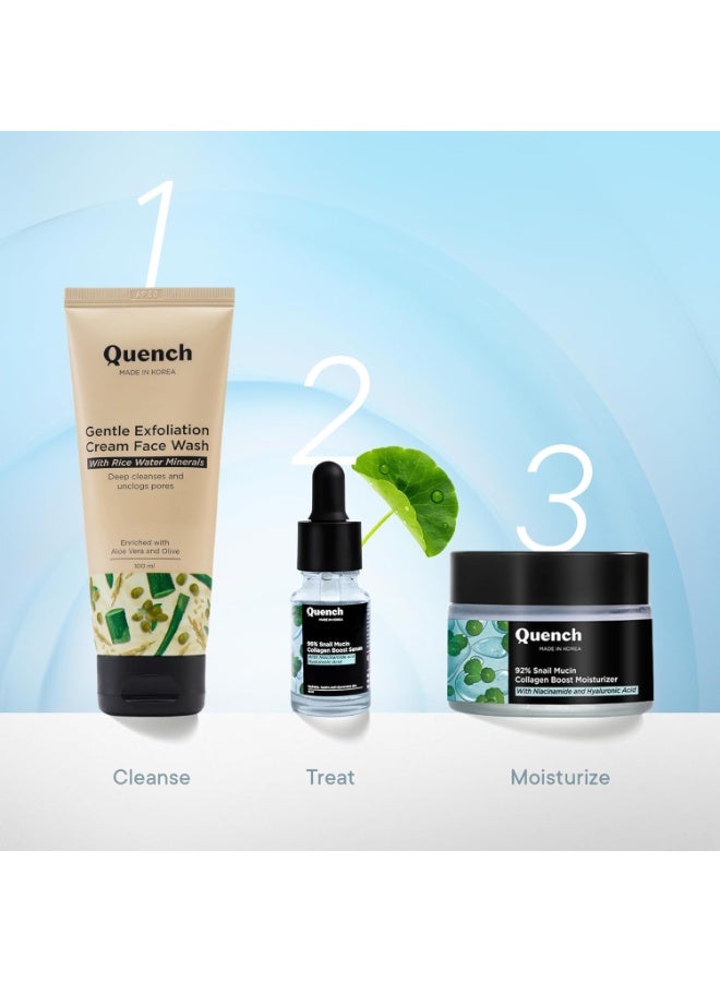 Quench 96% Snail Mucin Collagen Boost Serum With Niacinamide & Hyaluronic Acid | 72 Hours Hydration | Formulated & Made In Korea | Dewy Soft & Plump Skin | Prevents Early Signs Of Ageing (10Ml) - Image 3