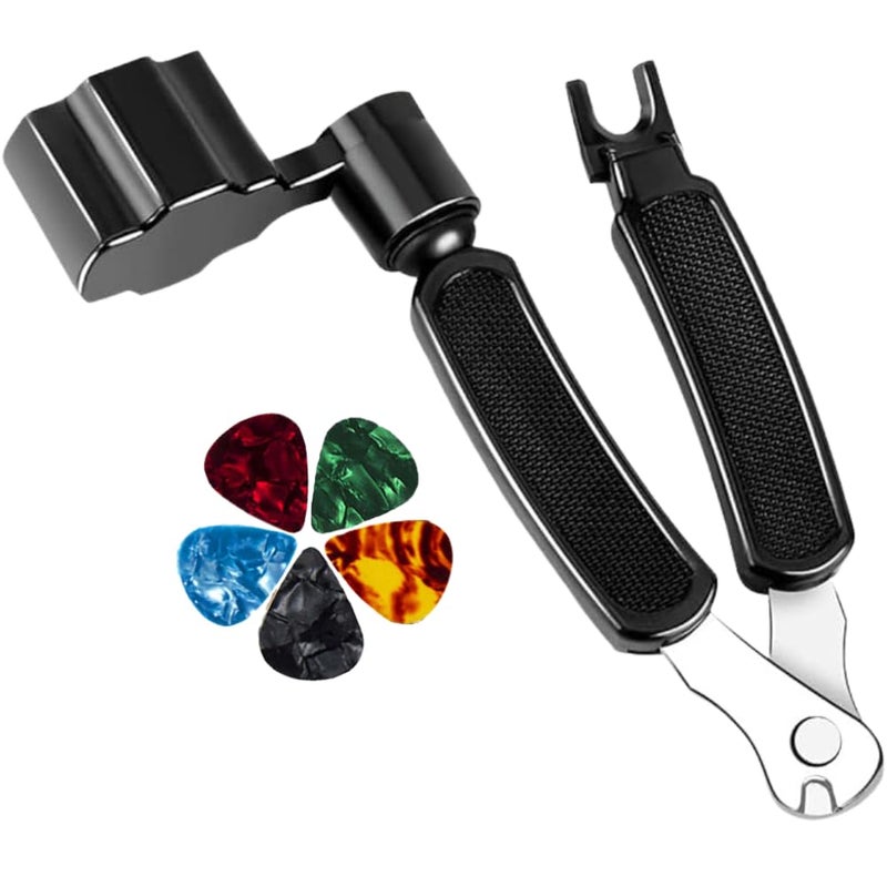 TechBlaze 3-in-1 Guitar String Winder, Cutter & Bridge Pin Puller Tool – String Changing & Repair Tool for Acoustic, Electric & Classical guitars – Guitar Maintenance & Adjustment Guitar accessories - Image 1