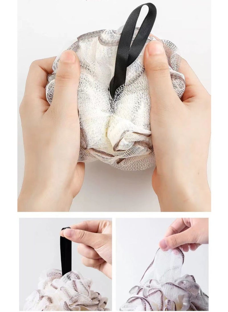 3 PCS حمام Loofah اسفنجة ناعمة دش Loofahs الكرات لغسيل الجسم الرجال النساء اكسسوارات الحمام - Image 2