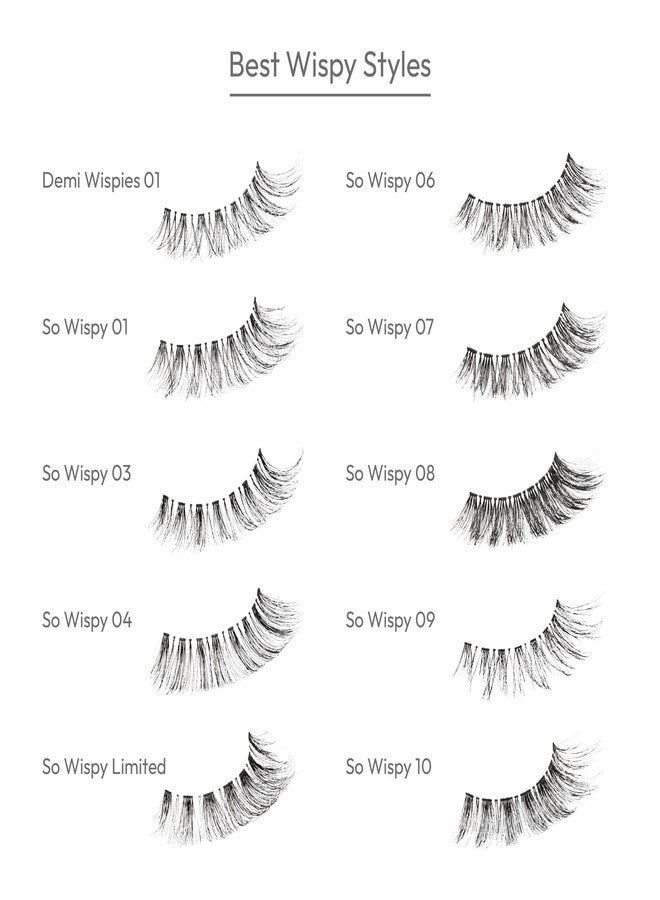 i.Envy i-ENVY 10 Pairs So Wispy Human Hair Eyelashes Multipack, Natural Dramatic Fluffy False Lashes - Invisible Band, Volume & Curl, Lightweight, Reusable - Image 3
