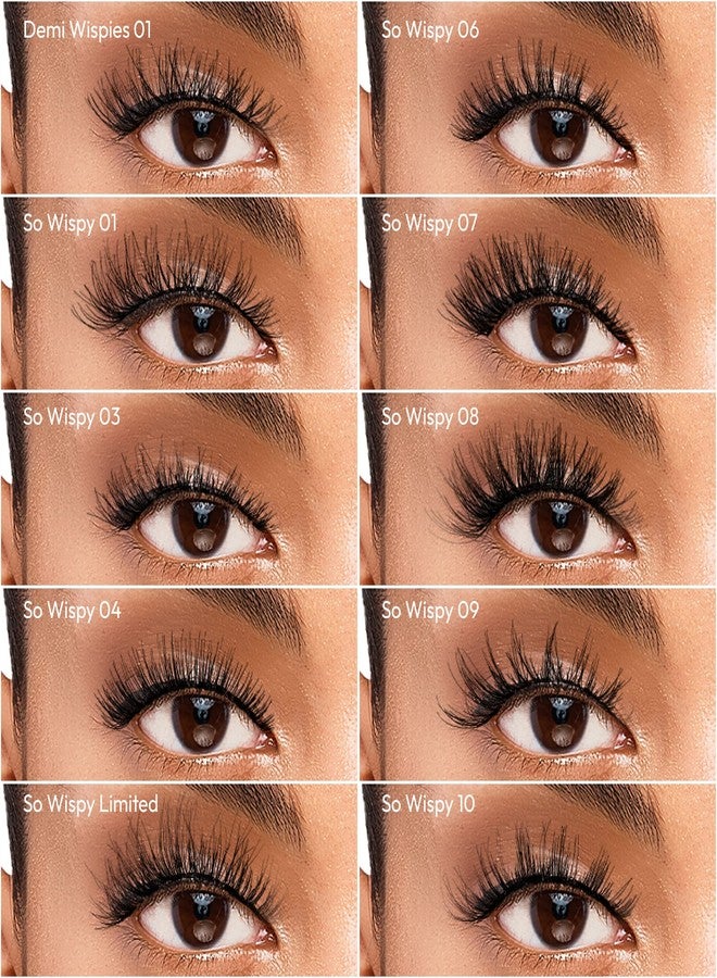 i.Envy i-ENVY 10 Pairs So Wispy Human Hair Eyelashes Multipack, Natural Dramatic Fluffy False Lashes - Invisible Band, Volume & Curl, Lightweight, Reusable - Image 4