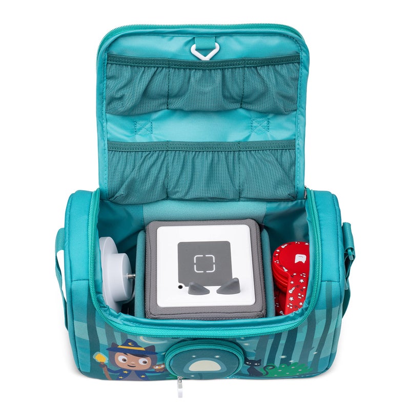 Tonies Listen & Play Bag - Secure Protection for your Toniebox, Headphones, Charging Station, and 6 Characters - Enchanted Forest - Image 2