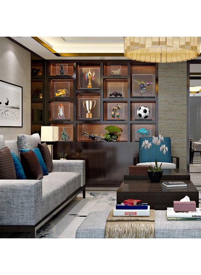 TPGP Acrylic Display Case With Black Acrylic Base, Simple Self-Assembly Acrylic Box, Tall Countertop Box For Collectibles (8X8X12 Inch) - Image 3