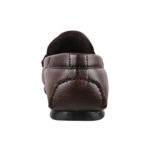 Mochi Mens Leather Brown Loafers (Size (9 UK (43 EU)) - Image 3