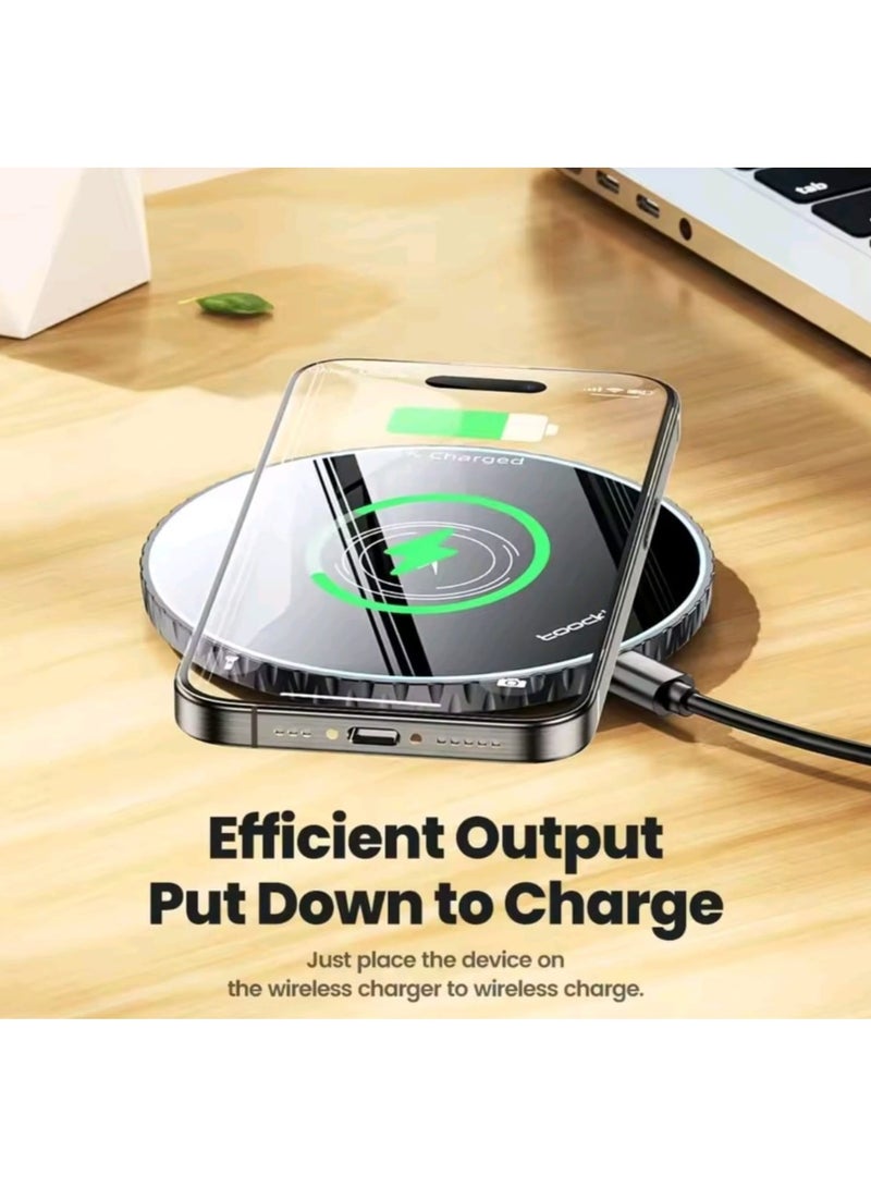 toocki *Toocki 15W Wireless Charger Pad – Fast Wireless Charging Station for iPhone, Samsung, AirPods* - Image 2