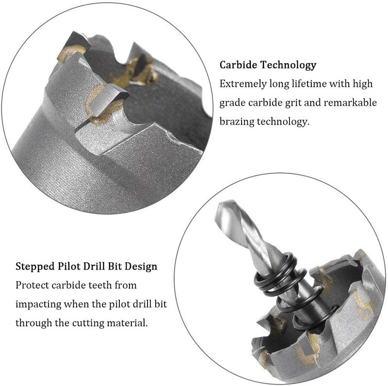 uptodateproducts 50mm TCT Hole Saw 2 Cutting Diameter Tungsten Carbide Tipped Hole Cutter Opener for Stainless Steel Metal Plate Aluminum - Image 4