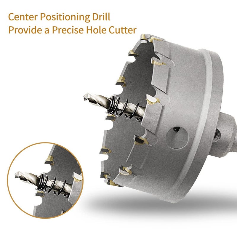 uptodateproducts 50mm TCT Hole Saw 2 Cutting Diameter Tungsten Carbide Tipped Hole Cutter Opener for Stainless Steel Metal Plate Aluminum - Image 3