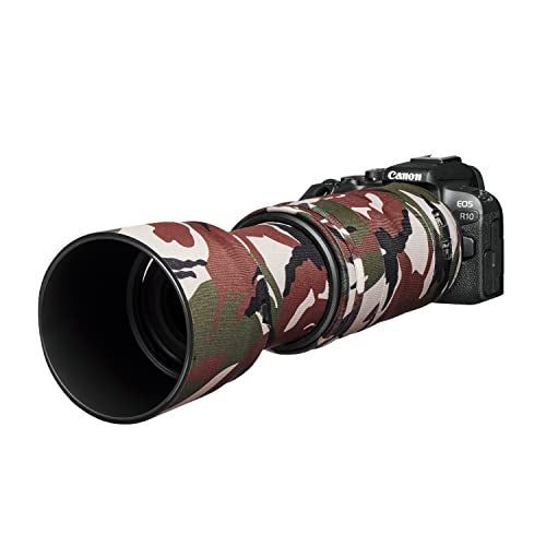 easyCover Lens Protection Camouflage Cover GREEN CAMOUFLAGE Neoprene Lens Protector Cover compatible for Canon RF 100400mm F568 IS USM - Image 3