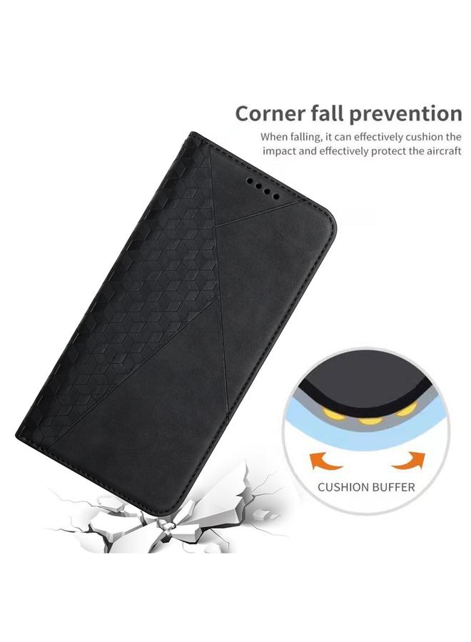 Zaboon Case For iPhone 11 Pro Max Diamond Pattern Splicing Skin Feel Magnetic Horizontal Flip Leather Case with Card Slots & Holder & Wallet - Image 5