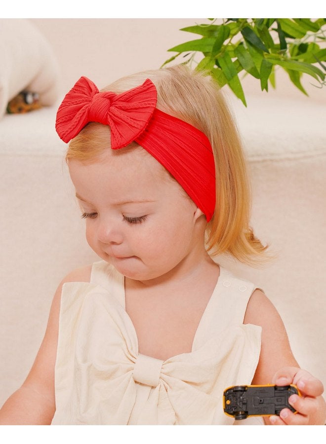 چولي بوز ربطات شعر للبنات من jollybows، ربطات شعر من النايلون، ربطات شعر للأطفال حديثي الولادة، ربطات شعر للأطفال الصغار (4- أحمر، أخضر، أبيض، عيد ميلاد سعيد) - Image 3