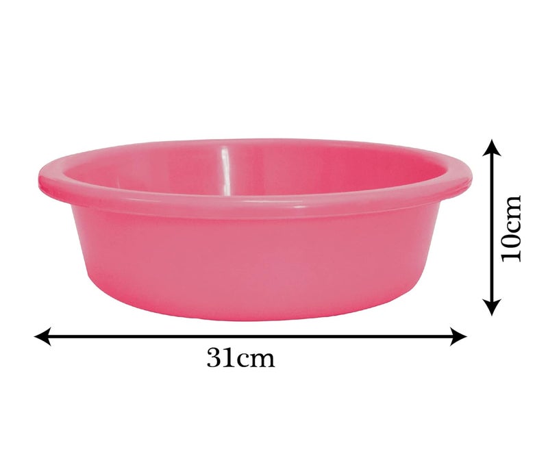 Kuber Industries Kuber Industries Multiuses Unbreakable Plastic Knead Dough Basket/Basin Bowl For Home & Kitchen 6 Ltr- Pack of 2 (Black & Pink) - Image 5