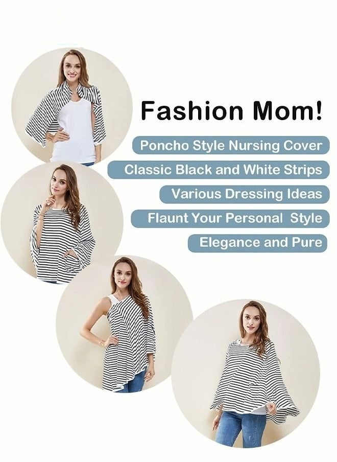 MIXDE Baby Nursing Cover for Breastfeeding - 360 Degree Privacy, 8-in-1 Uses Soft & Breathable Covers Baby Car Seat & Shopping Cart Nursing Poncho, Washer & Dryer Friendly  - Image 2