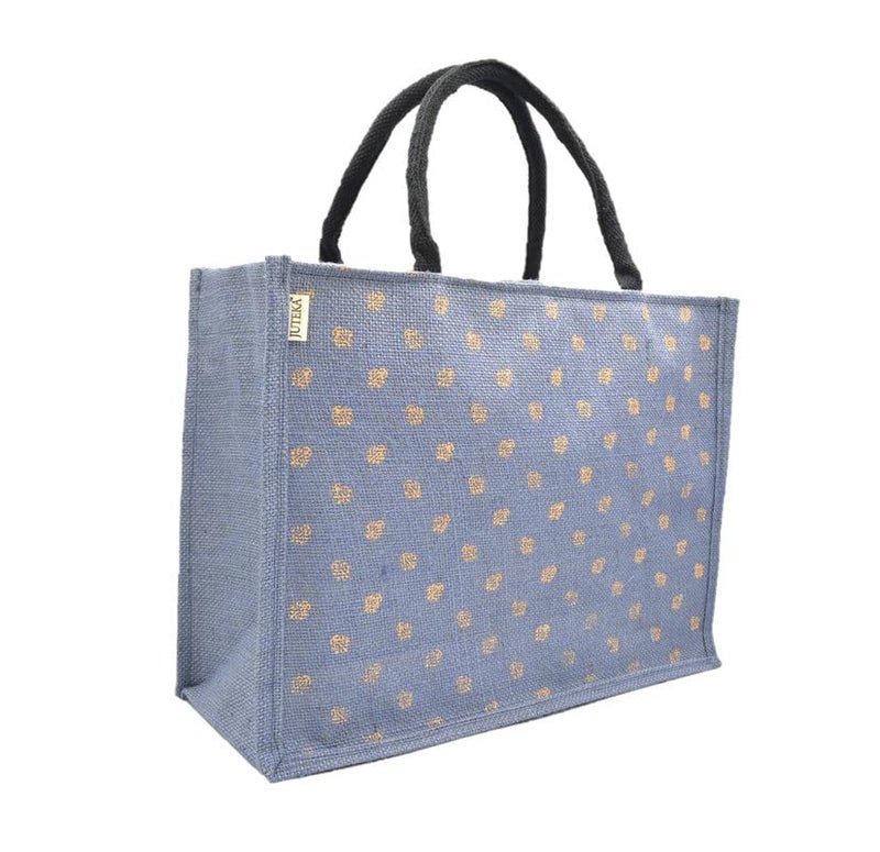 JUTEKA Printed Grocery, Shopping, Tote, Multipurpose Jute Bag - Image 2