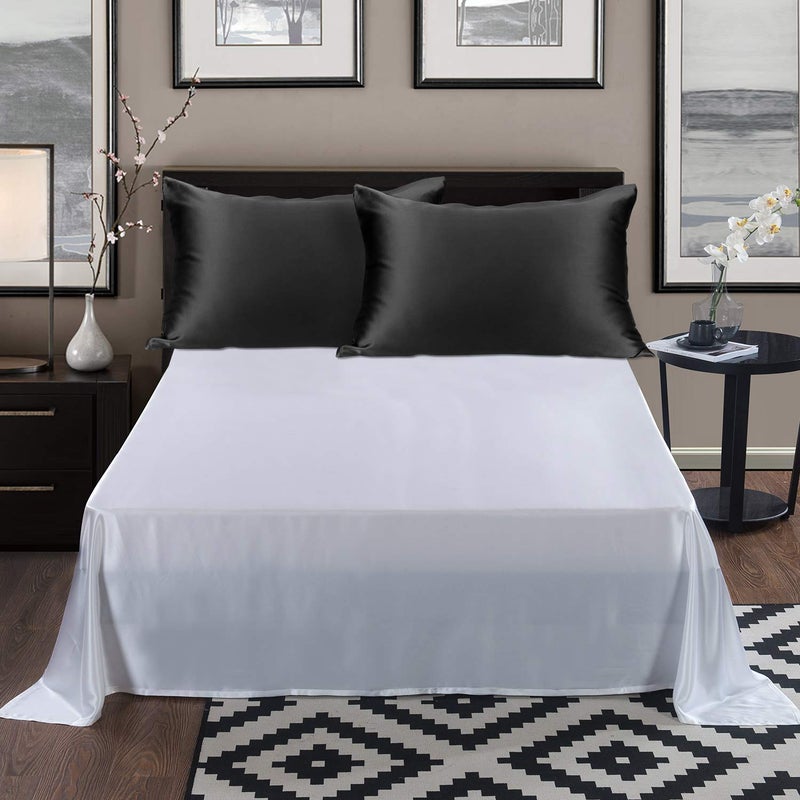 ALASKA BEAR Silk Pillowcase for Hair and Skin Beauty Sleep 100 Real Mulberry Silk Anti-Aging Pillow Slip Case Cover Standard Size with Zipper (1pc, Black) - Image 5