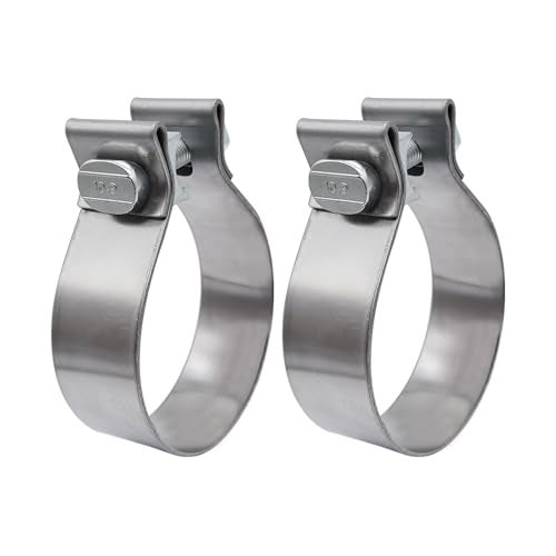 ROADFORMER 3 inch Exhaust Clamp Narrow Band Stainless Steel for Exhaust Pipe, Muffler and Exhaust System Repair (2 Pack) - Image 3