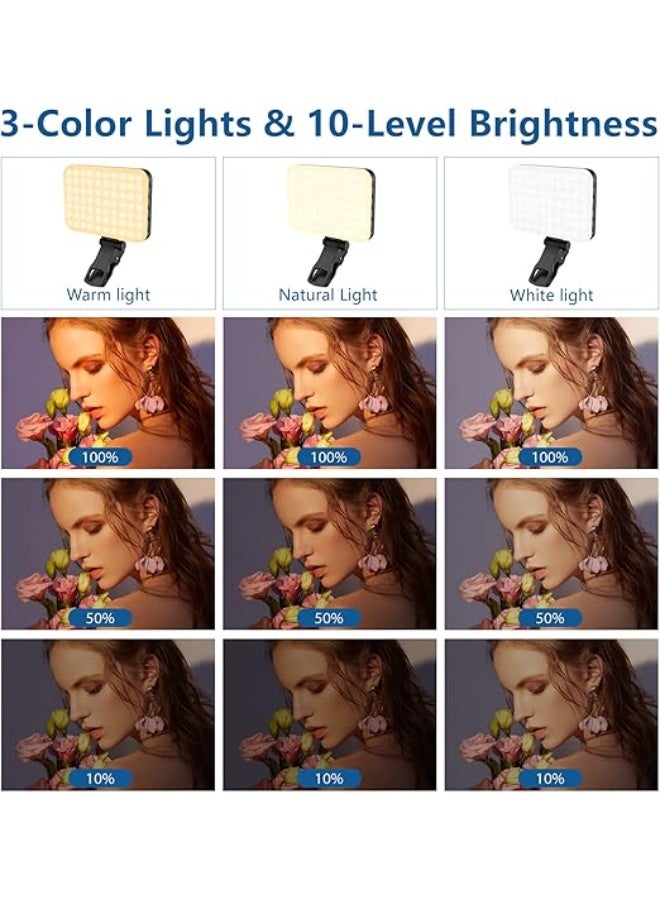 60 LED Rechargeable Selfie Light with Clip & Tripod Adapter – 3 Light Modes, CRI 97+ – Portable Lighting for Phone, Laptop, Webcam, Makeup & Video Calls - Image 2