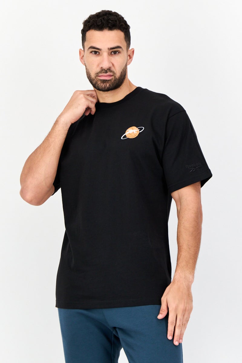 Reebok Men Sportswear Fit Short Sleeve Outdoor T-shirt, Black  - Image 1