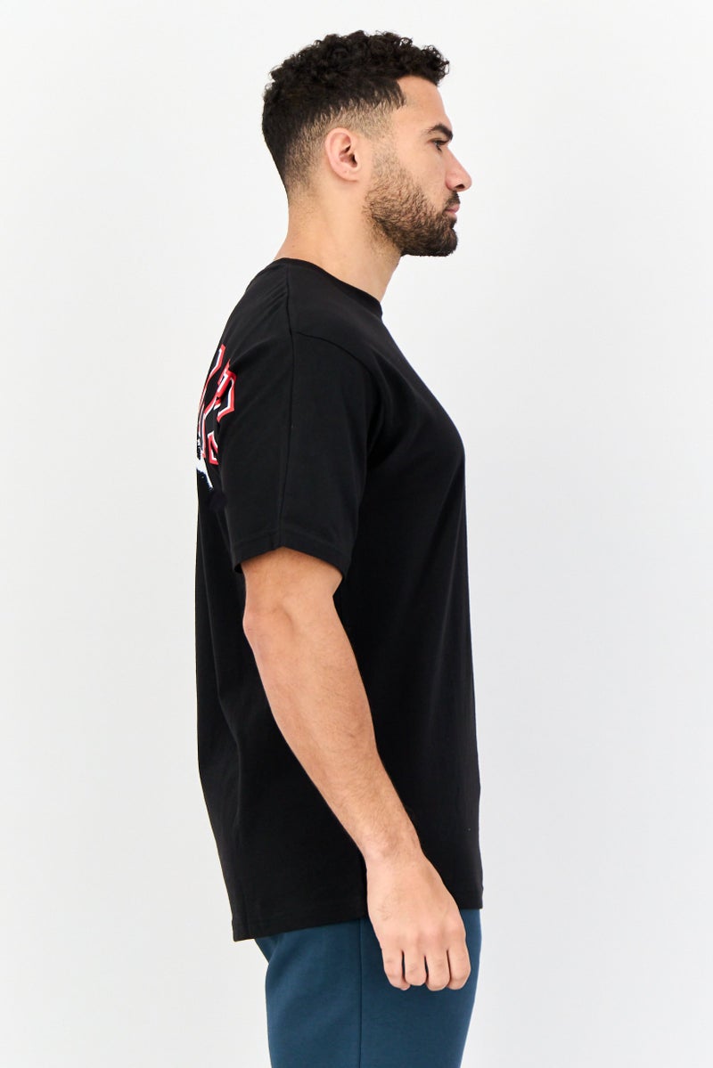 Reebok Men Sportswear Fit Short Sleeve Outdoor T-shirt, Black  - Image 2
