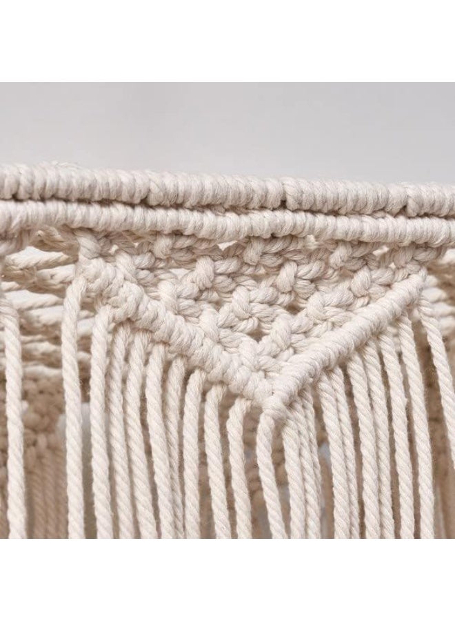 أرجوحة قطط على شكل نافذة، بتصميم بوهو، تُثبّت على الحائط، وتُوفّر مساحةً آمنةً للحيوانات الأليفة. - Image 5