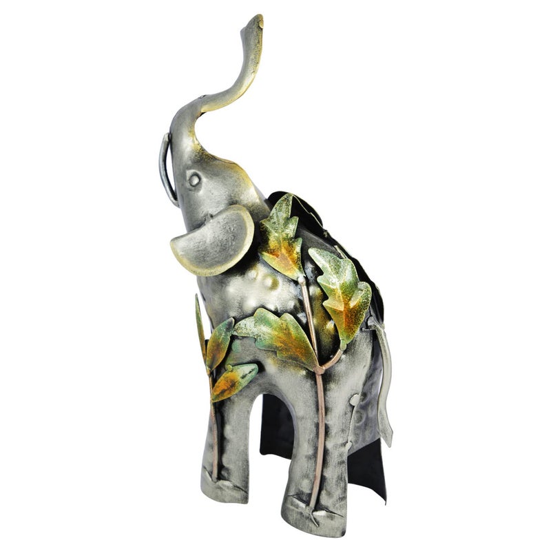 CraftVatika CraftVatika Metal Trunk Up Elephant Decorative Statue Showpiece for Home Decorations Living Room Handcrafted Elephant Big Size Home Dcor Items - Image 4