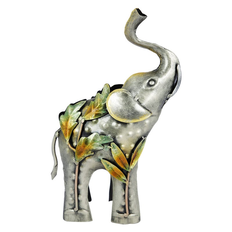 CraftVatika CraftVatika Metal Trunk Up Elephant Decorative Statue Showpiece for Home Decorations Living Room Handcrafted Elephant Big Size Home Dcor Items - Image 2