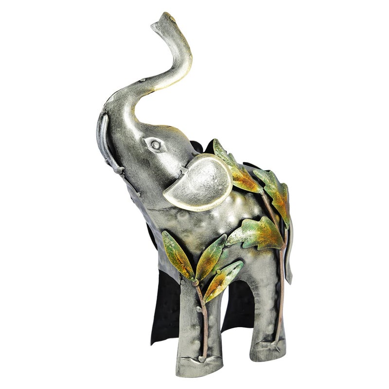 CraftVatika CraftVatika Metal Trunk Up Elephant Decorative Statue Showpiece for Home Decorations Living Room Handcrafted Elephant Big Size Home Dcor Items - Image 3