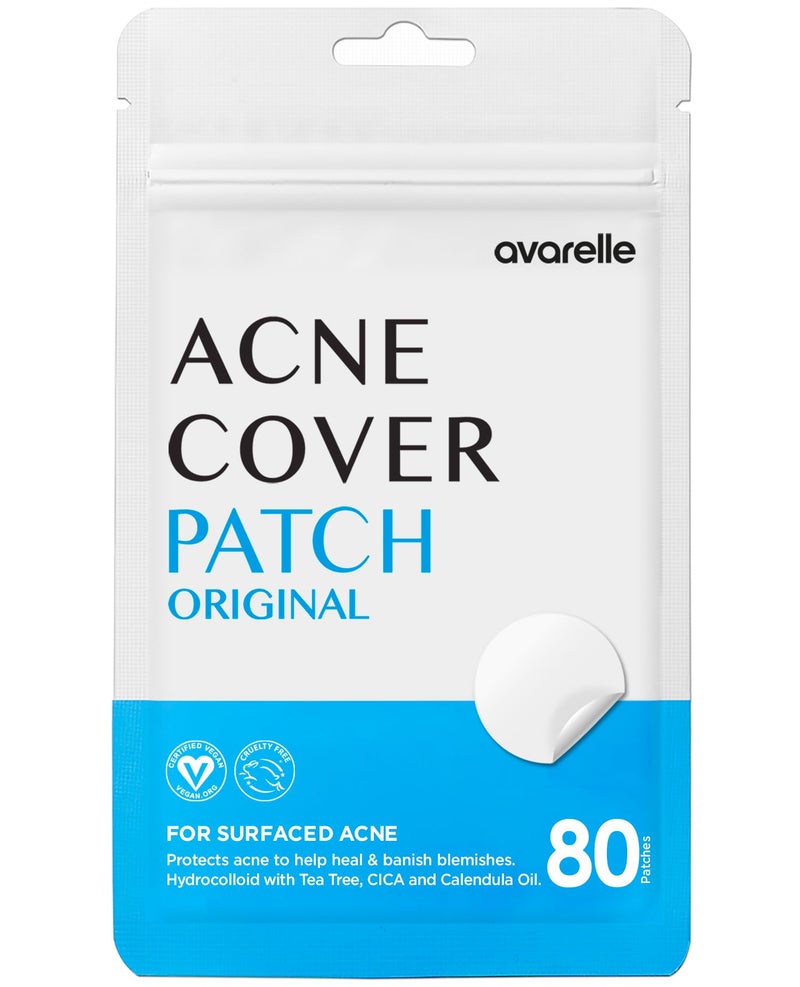 AVARELLE Pimple Patches for Face | Hydrocolloid Acne Patches for Covering Blemishes | Zit Patches with Tea Tree, Calendula, & Cica | HSA Store Eligible Items (10-14 mm, 80 Count) - Image 1
