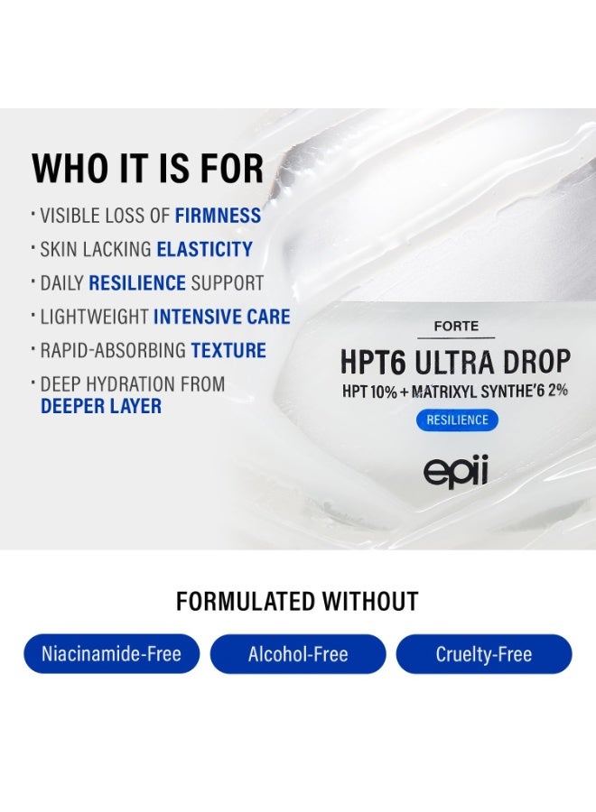 epii HPT6 Ultra Drop 10% - Anti Aging Peptide Serum for Face with HPT Complex 10% & Matrixyl Synthe'6 2% - Firming & Skin Tightening Serum for Wrinkles, Fine Lines, Elasticity & Deep Hydration 30mL - Image 5