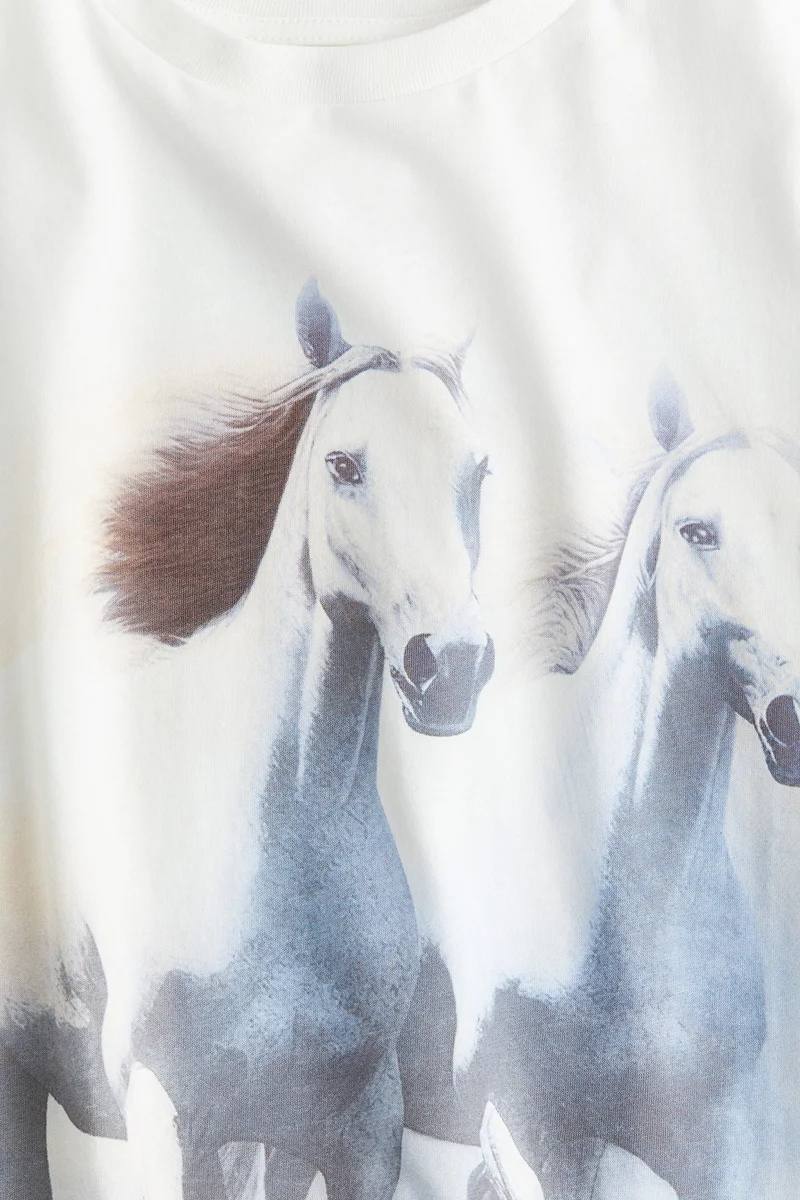 H&M Oversized print-motif T-shirt