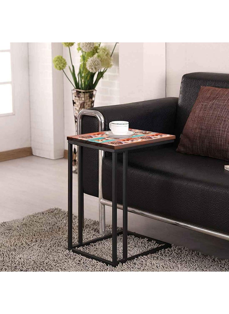 Nutcase Nutcase Design C Shaped Side Table for Laptop Work on Sofa CouchStudy Breakfast Snack Serving End Tables for Living Room Bedroom Dog Design  - Image 4