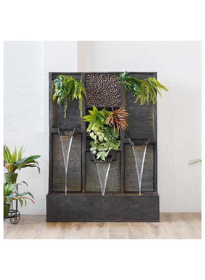 DANUBE HOME Angel Falls Fountain Indoor/Outdoor Garden Waterfalls Relaxing Natural Flowing Water Meditation Modern Design Zen Water Falls Decor For Home Office L 150 x W 50 x H 200 cm Light Brown - Image 1